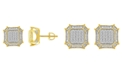 Macy's Men's Diamond (1/3 ct.t.w.) Earring in 10K Yellow Gold